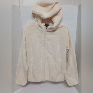 Drake Cream Fleece Quarter Zip-Up Pullover Large Long Sleeve Jacket